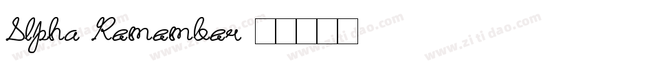 Alpha Remember字体转换